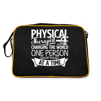 Physical Therapist Changing The World One Person - Retro Bag - black/gold - Back