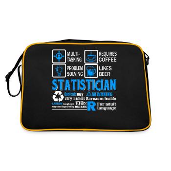 Statistician Statistician Problem Solving - Retro Bag - black/gold - Back