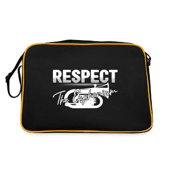 Respect The Euphonium Baritone Bass Gifts - Retro Bag - black/gold - Back