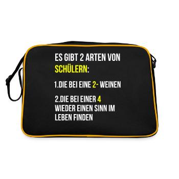Es gibt verschiedene Arten von Schülern - Retro Tasche - Schwarz/Gold - Hinten