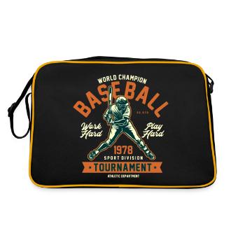 Graphique de baseball - Sac Retro - noir/or - Dos