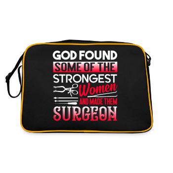 Surgeon Strongest Women Become Surgeon - Retro Bag - black/gold - Back