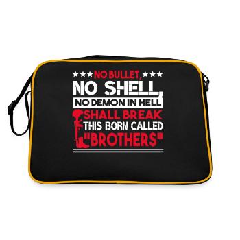 Veteran No Bullets No Shell No Demon In Hell - Retro Bag - black/gold - Back