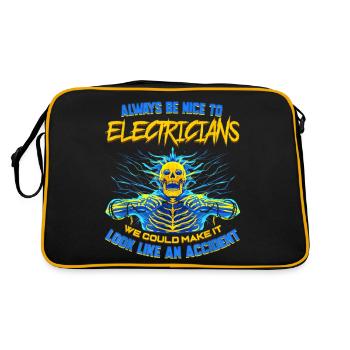 Électricien cadeau amusant pour ingénieur électricien - Sac Retro - noir/or - Dos