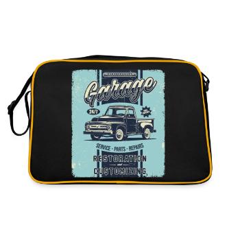 Panneaux rétro de garage automobile - Sac Retro - noir/or - Dos