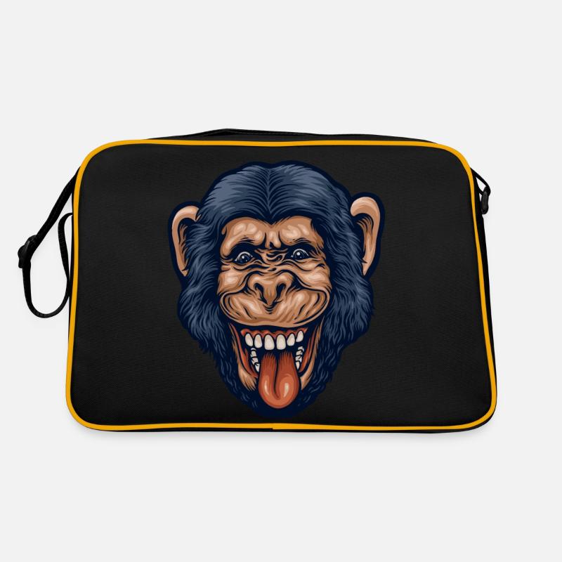Schimpansenkopf Retro Tasche