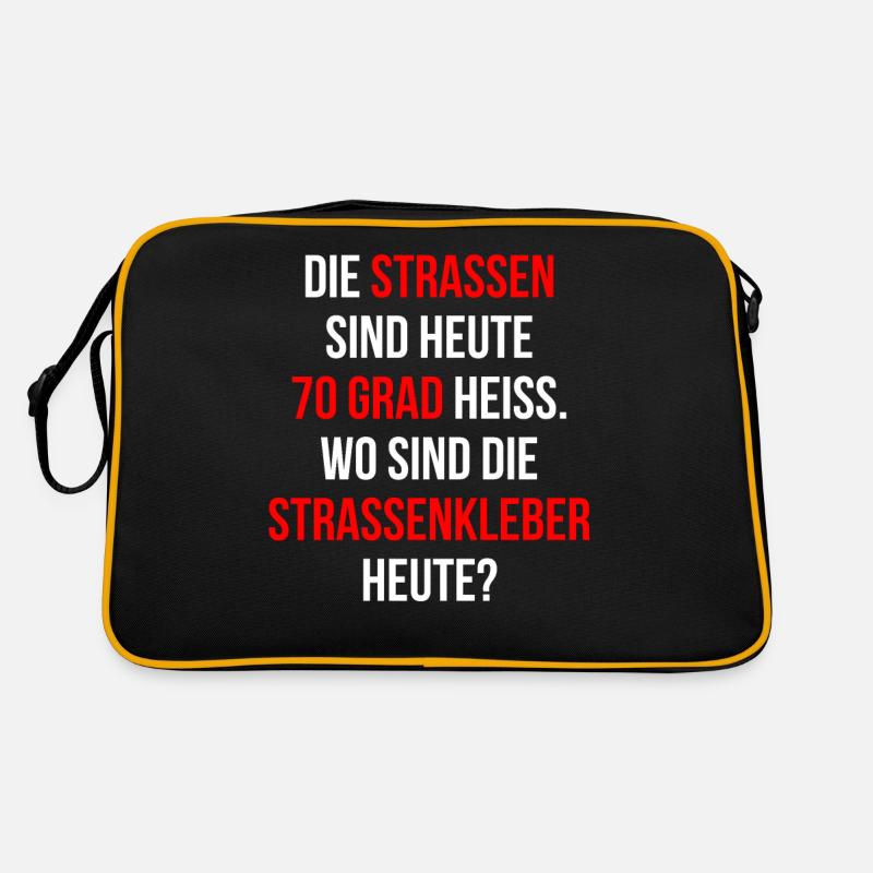 Straße Demonstrant Demonstrieren Retro Tasche