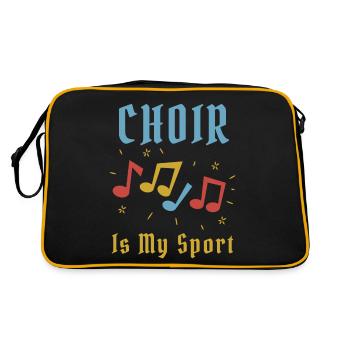 Funny Choir est mon sport Choristes Choristes Chanteur - Sac Retro - noir/or - Dos