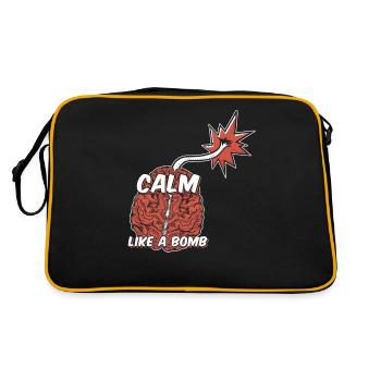 Ruhig wie eine Bombe Nationaler - Retro Tasche - Schwarz/Gold - Hinten