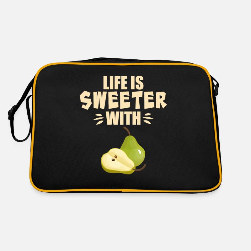 La vie est plus douce avec la poire Sac Retro