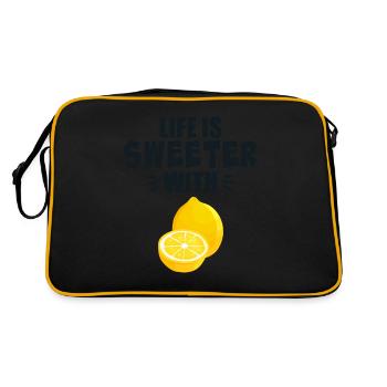 La vie est plus douce avec le citron - Sac Retro - noir/or - Dos
