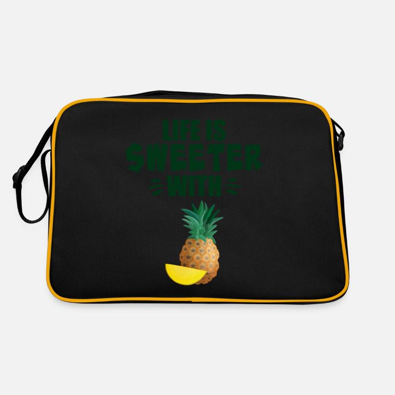 La vie est plus douce avec l’ananas Sac Retro