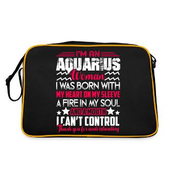 Aquarius I'm An Aquarius Woman - Retro Bag - black/gold - Back