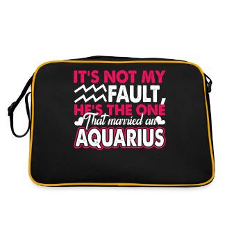 Aquarius Married A Aquarius Horoscope - Retro Bag - black/gold - Back