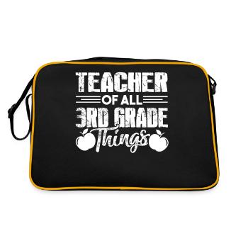 3rd Grade Teacher Teacher Of All 3rd Grade Things - Retro Bag - black/gold - Back
