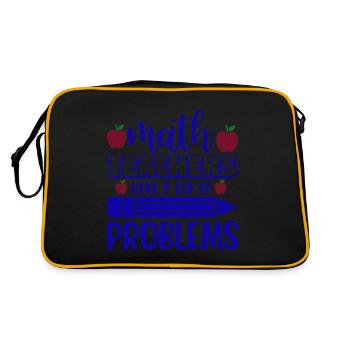 Math teachers have a lot of problems, Mathematik - Retro Bag - black/gold - Back