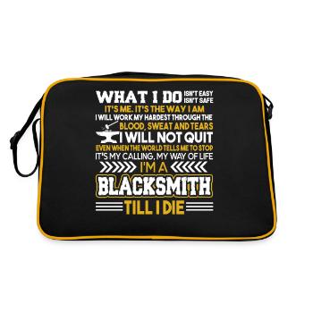 Blacksmith I'm A Blacksmith Till I Die - Retro Bag - black/gold - Back