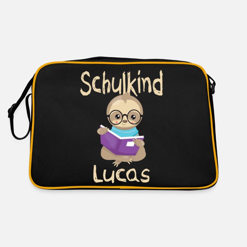 Schulkind Lucas Faultier Retro Tasche
