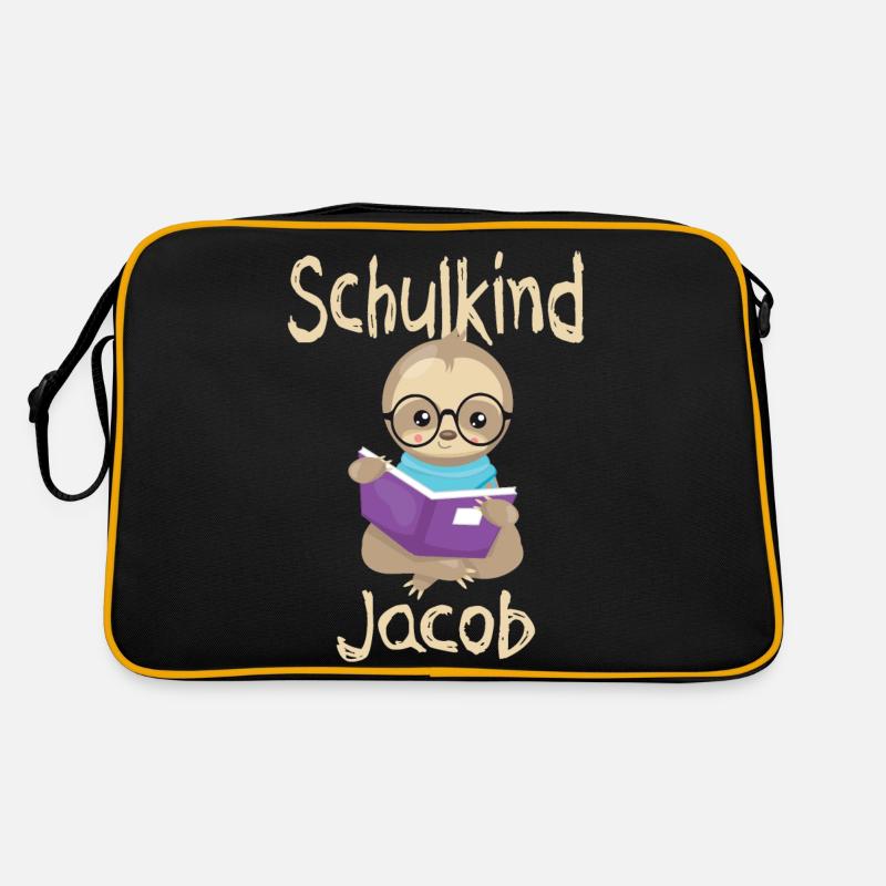Schulkind Jacob Faultier Retro Tasche