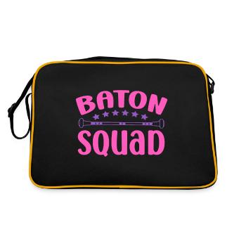 Idée cadeau de bâton virevoltant Baton Squad Baton - Sac Retro - noir/or - Dos