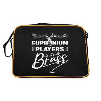 Euphonium Players Do It With Brass Baritone Horn - Retro Bag - black/gold - Back