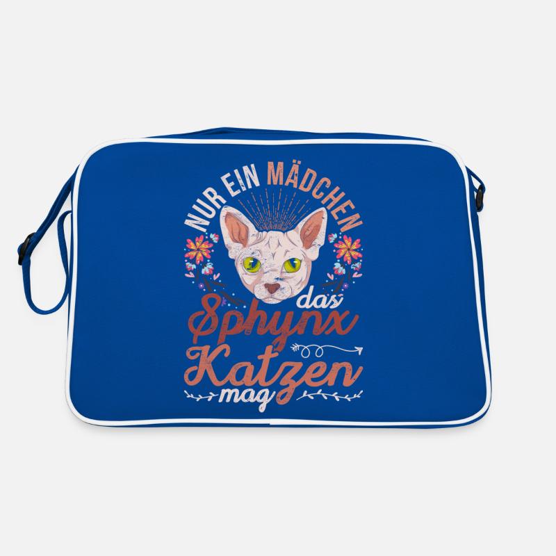 Nur ein Mädchen das Sphynx Katzen mag Sphynx Katze Retro Tasche
