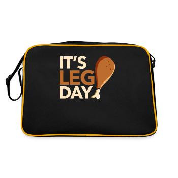 It's the Day of Legs Fun Workout Turkey - Retro Bag - black/gold - Back