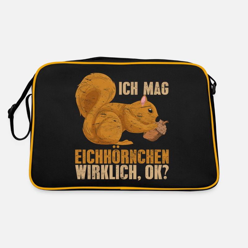 Ich mag Eichhörnchen wirklich ok Tier Eichhörnchen Retro Tasche