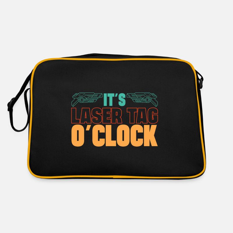 It`s Laser Tag O`clock Laser Tag Player Gift idea Retro Tasche