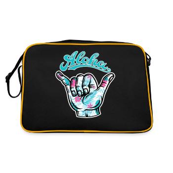 1 Aloha Shaka - Sac Retro - noir/or - Dos