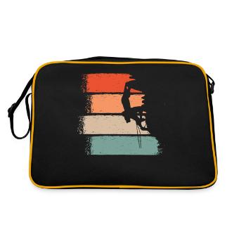 Klettern Freiklettern - Retro Tasche - Schwarz/Gold - Hinten
