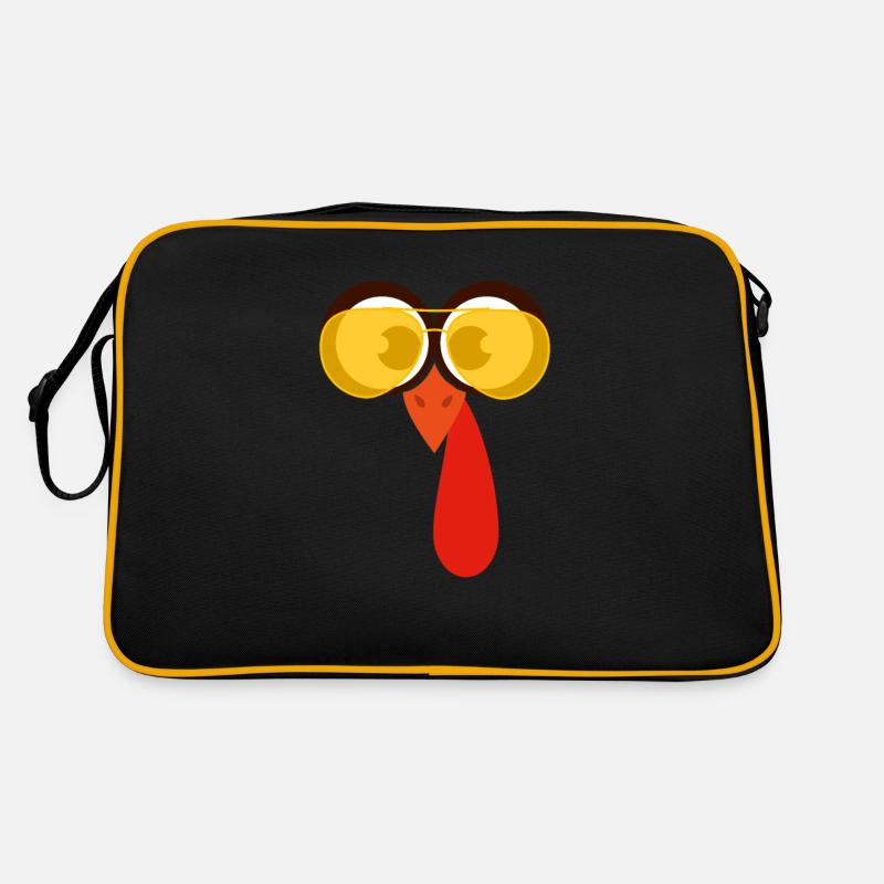 Le visage de dinde le plus mignon drôle le jour de Thanksgiving Sac Retro