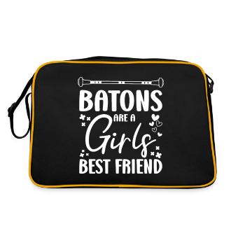 Baton Twirling Les matraques sont les meilleures amies des filles Twirl - Sac Retro - noir/or - Dos