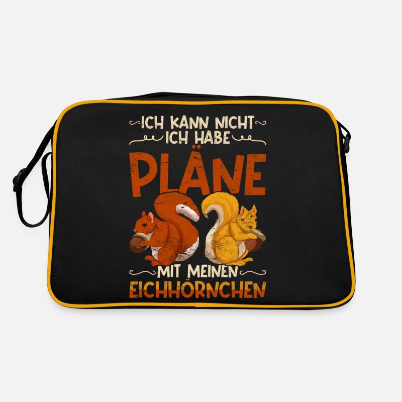 Ich kann nicht habe Pläne mit meinen Eichhörnchen Retro Tasche