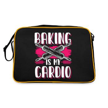 Baking is my Cardio - Retro Bag - black/gold - Back