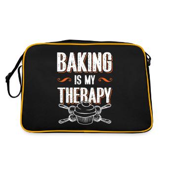 Baking is my Therapy - Retro Bag - black/gold - Back
