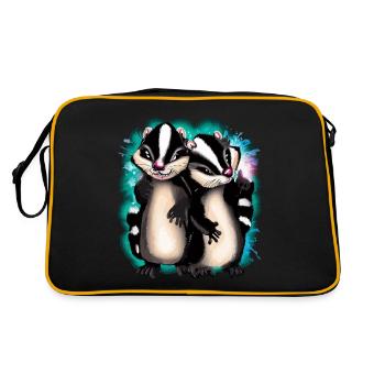 SKUNKS FUNNY - Retro Bag - black/gold - Back