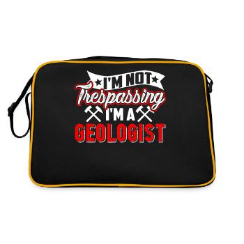 Geologist I'm Not Trespassing I'm A Geologist - Retro Bag - black/gold - Back