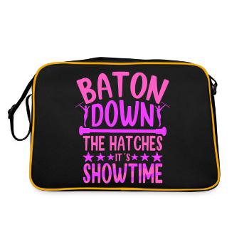 Bâton virevoltant dans les écoutilles C’est l’heure du spectacle - Sac Retro - noir/or - Dos