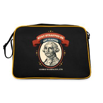 Buckle up or get clapped George - Retro Bag - black/gold - Back