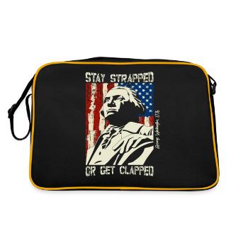 Buckle up or get clapped George - Retro Bag - black/gold - Back