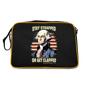 Buckle up or get clapped George - Retro Bag - black/gold - Back