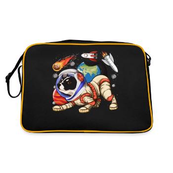 Frenchie Dogs Cadeau Astronaute Bulldog - Sac Retro - noir/or - Dos