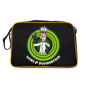 World Domination - mad scientist - Retro Bag - black/gold - Back