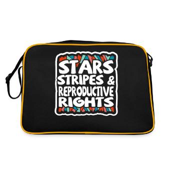Rayures étoilées et droits de reproduction - Sac Retro - noir/or - Dos