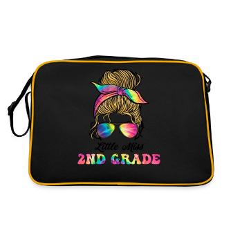 Petite Miss Enseignante de deuxième année Retour à l’école - Sac Retro - noir/or - Dos