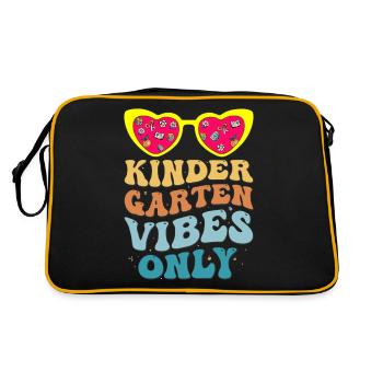 Kindergarten Vibes seulement retour à l’école Groovy - Sac Retro - noir/or - Dos