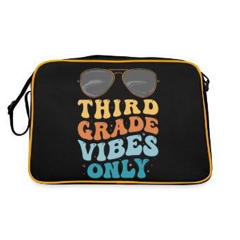Third Grade Vibes Only Back to School Vintage - Retro Bag - black/gold - Back