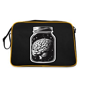 A BRAIN IN A JAR - Retro Bag - black/gold - Back