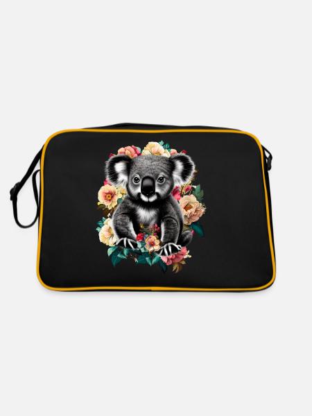 Koala - Retro Tasche - Schwarz/Gold